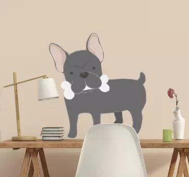 Fransk bulldog væg klistermærke - TenStickers