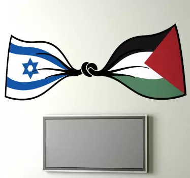 Fred israels palestinske flag dekal - TenStickers