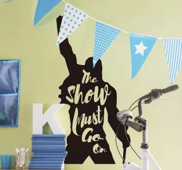 Freddie mercury halvkrop popmusik vægmærkat - TenStickers