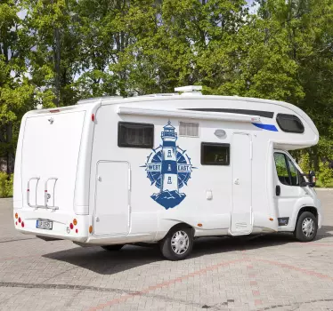 Fyr og kompas klistermærker til campingvogne - TenStickers