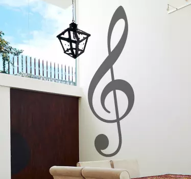 G-nøgle musik sticker - TenStickers