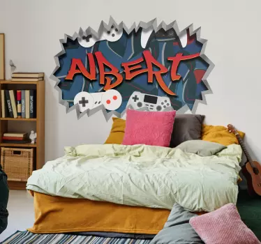 Gamer graffiti teenager wallsticker - TenStickers