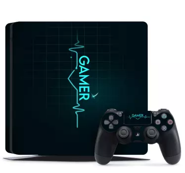 Gamer med hjerterytme playstation 4 klistermærker - TenStickers