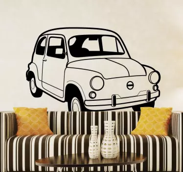 Gamle fiat 500 klistermærke - TenStickers