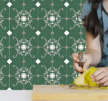 Gamle stil fliser vinyl overførsel - TenStickers