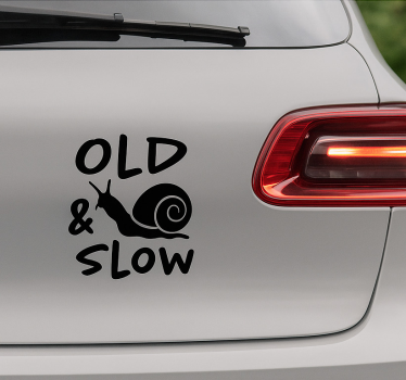 Klistermærke til bil gammel og langsom snegl - TenStickers