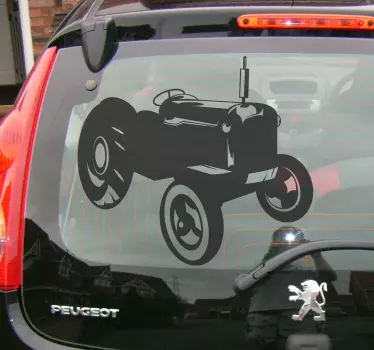 Gammel stil farm traktor bil mærkat - TenStickers