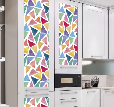 Geometrisk køkken skab møbler mærkat - TenStickers