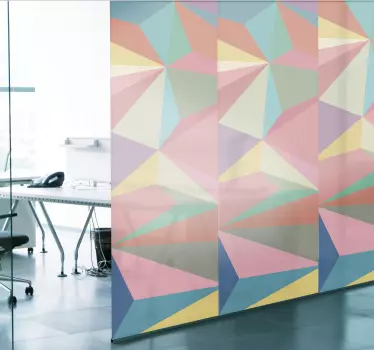 Geometrisk kontor vindue film vindue mærkat - TenStickers