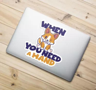 Give dig et behov Laptop klistermærke - TenStickers