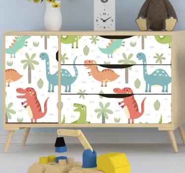 Glade dinosaurier kallax mærkater til møbler - TenStickers