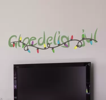 Glædelig jul klistermærke - TenStickers