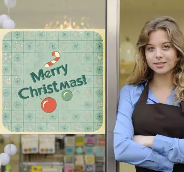 Glædelig jul plakat dekal - TenStickers