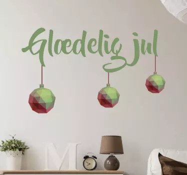 Glædelig jul wallsticker - TenStickers