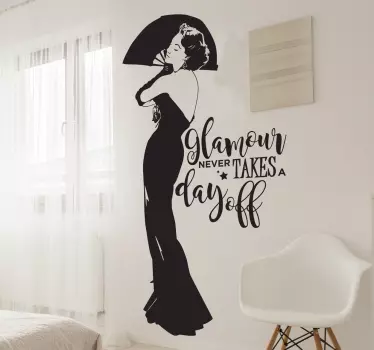 Glamour citat vægoverføringsbillede - TenStickers