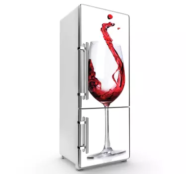 Glas vin køleskab klistermærke - TenStickers
