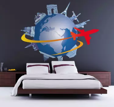 Global monument klistermærke - TenStickers