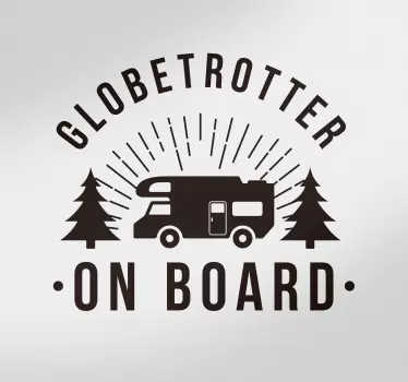 Globetrotter klistermærke til campingvogn - TenStickers
