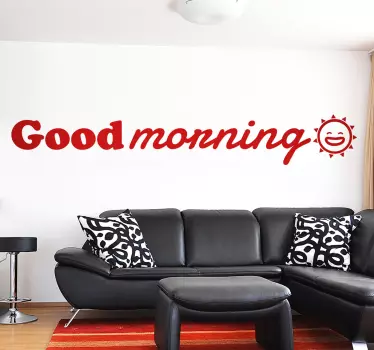 God morgen klistermærke - TenStickers