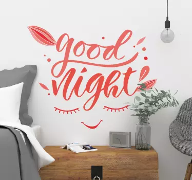 God nat væg tekst klistermærke - TenStickers