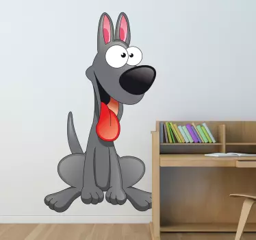 Grå hundevægklistermærke - TenStickers