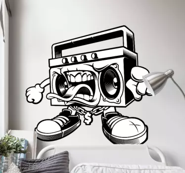 Graffiti boombox klistermærkepakke - TenStickers