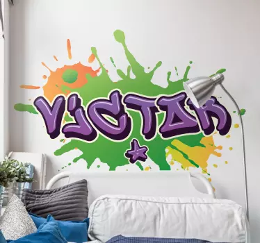 Graffiti navn hvirvel bymærkat - TenStickers