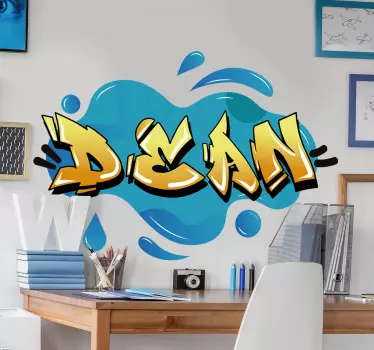 Graffiti navn splash tekstur urban dekal - TenStickers