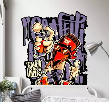 Graffiti street art klistermærke bundt - TenStickers
