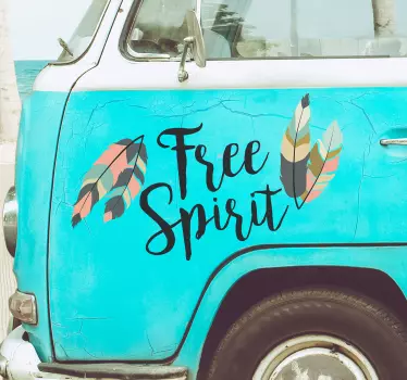 Free spirit klistermærke til bil - TenStickers