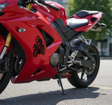 Greeting moto accent motorcykelklistermærke - TenStickers