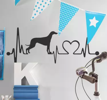 Greyhound hjerteslag vægindretning - TenStickers