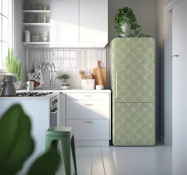 Grøn geometrisk køleskab klistermærke - TenStickers