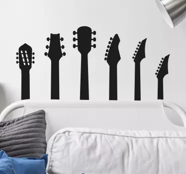 Guitar nekcs vægklistermærke - TenStickers