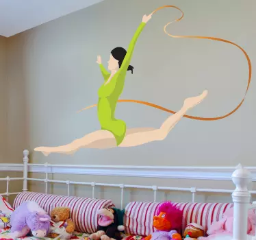 Gymnast dekorativt klistermærke - TenStickers