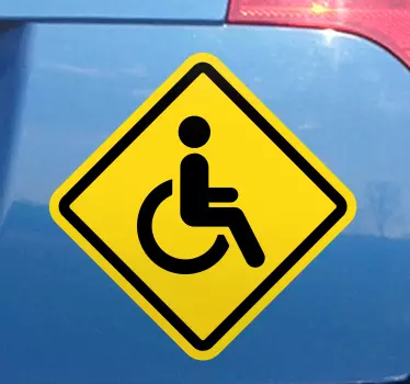 Handicapskilt stickers til bil - TenStickers