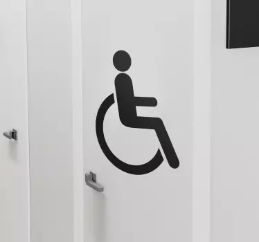 Handicapskilt wallstickers til dør - TenStickers