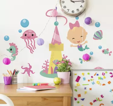 Havliv illustration vægkunst - TenStickers