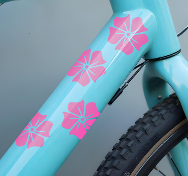 Hawaiisk blomsterpakke klistermærke til cykel - TenStickers