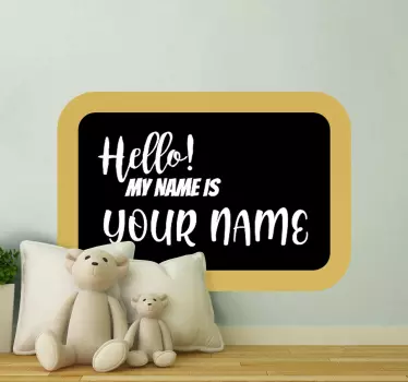 Hej mit navn er med et personlig navnevinduesmærke - TenStickers