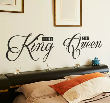 Her King his Queen sticker - TenStickers