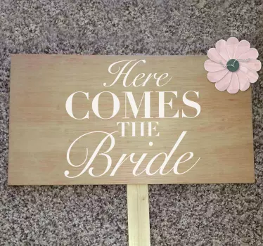Here comes the bride klistermærke - TenStickers