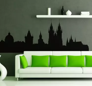 Dekorative klistermærke skyline prague - TenStickers