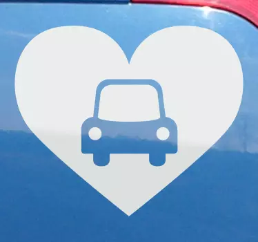 Hjerte bil klistermærke - TenStickers