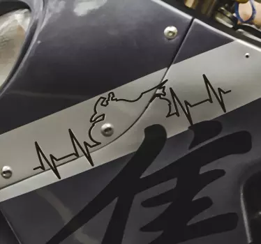 Hjerteslag trail motorcykel klistermærker - TenStickers