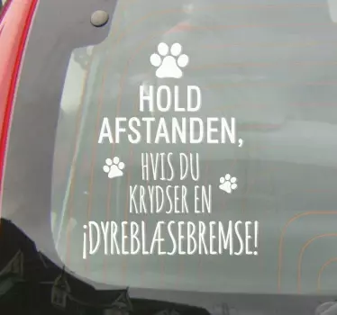 Holde din afstand bil mærkat - TenStickers