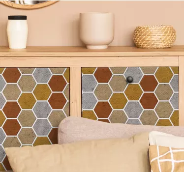 Honeycomb tekstur selvklæbende folie til møbler - TenStickers