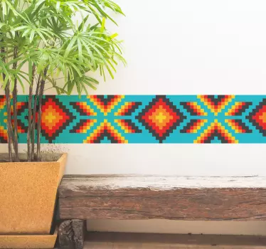 Huichol mexicansk kunst klistermærke - TenStickers
