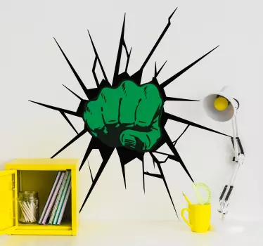 Hulk smash hjemmevægklistermærke - TenStickers