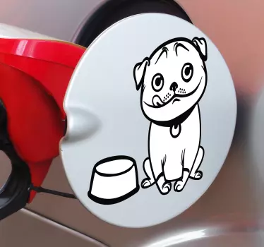 Hunde benzin sticker til bil - TenStickers